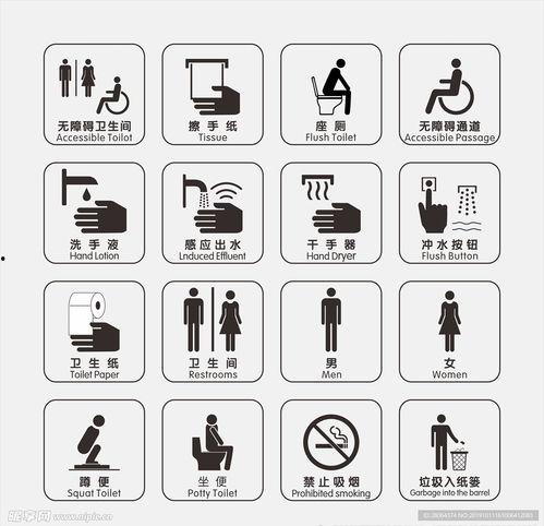 卫生间标志图片大全,解读日常生活中的细节礼仪