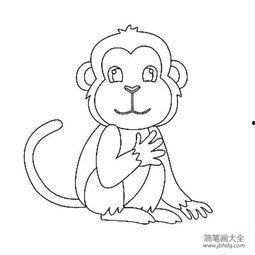 猴子的简笔画图片大全大图,简笔画猴子图片大赏